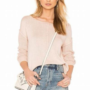 Rails Long Sleeve Tight Knit Erin Sandwashed Blush Pullover Sweater Size Small